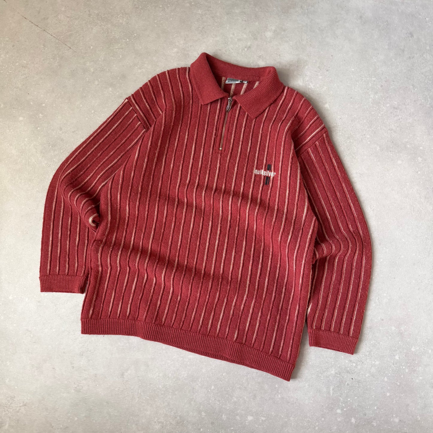 90’s Quiksilver 1/4 Zip Knit Jumper (XL)