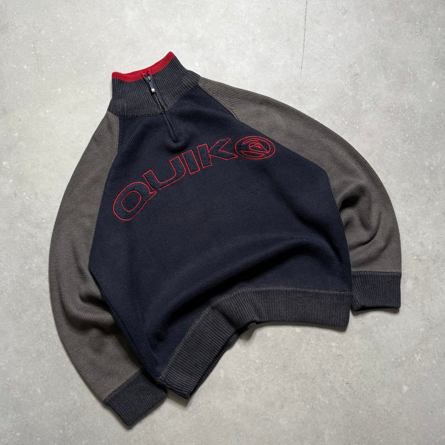 00’s Quiksilver 1/4 Zip Knit Jumper (S)