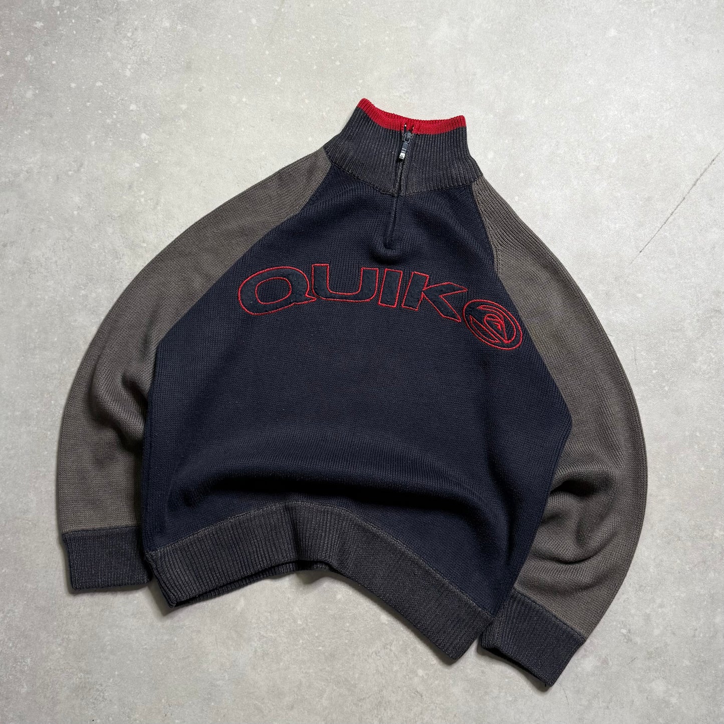 00’s Quiksilver 1/4 Zip Knit Jumper (S)