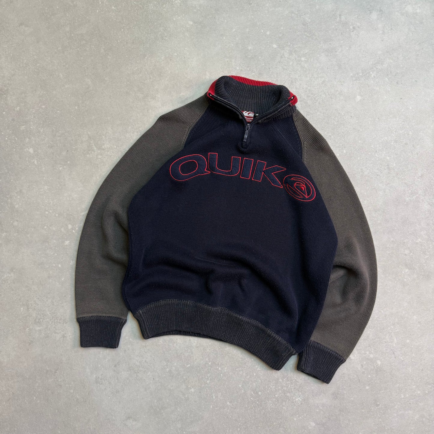 00’s Quiksilver 1/4 zip Knit Jumper (S)