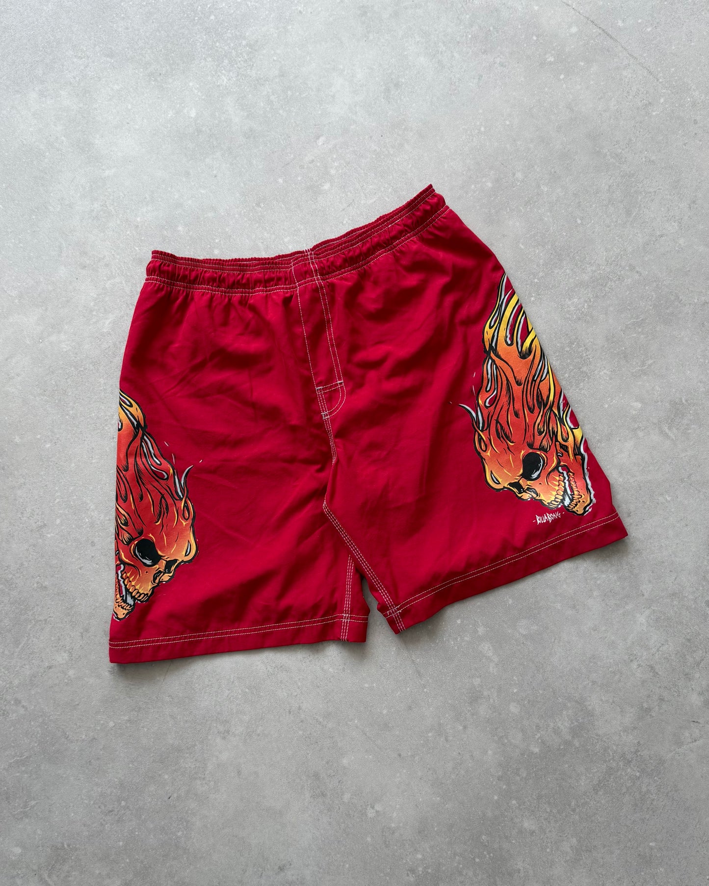Vintage Billabong Flaming Skull Boardshorts (32)