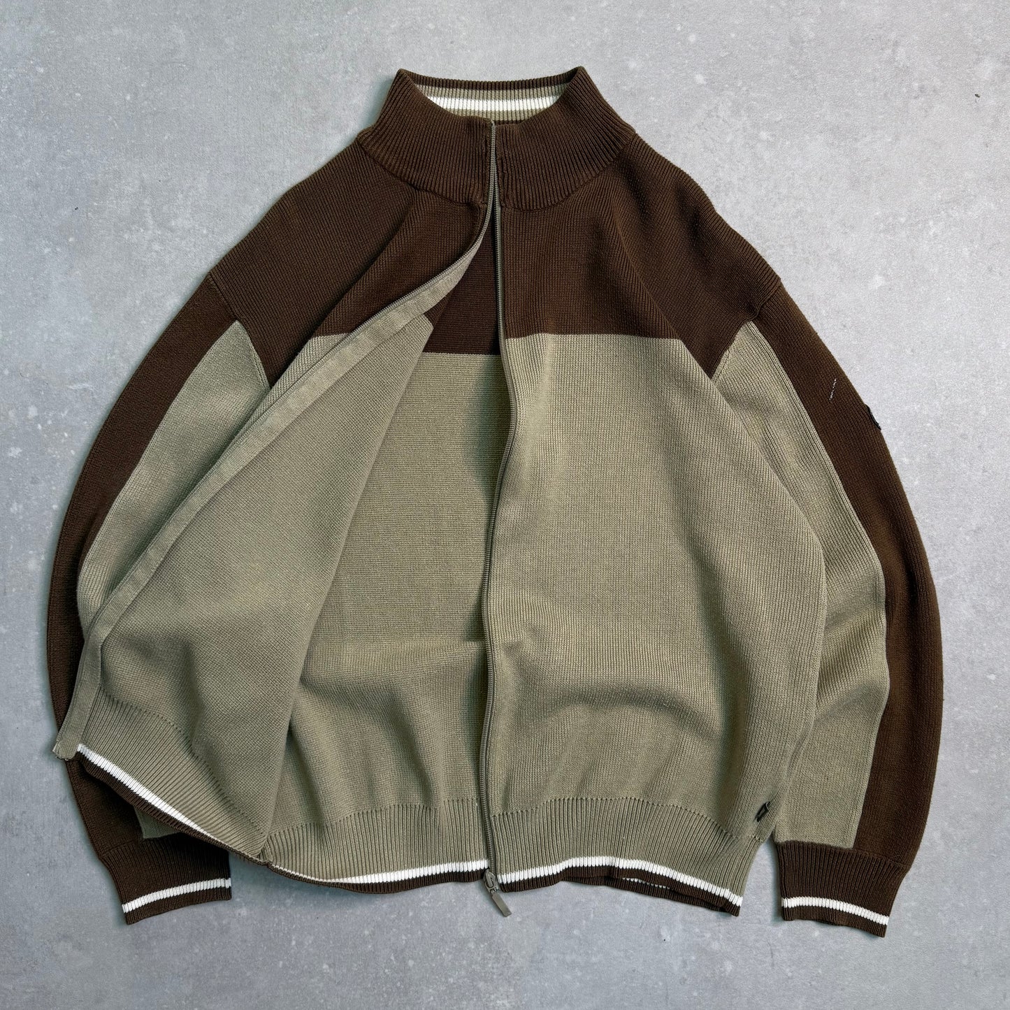 00’s Quiksilver Zip Up Knit Jumper (L)