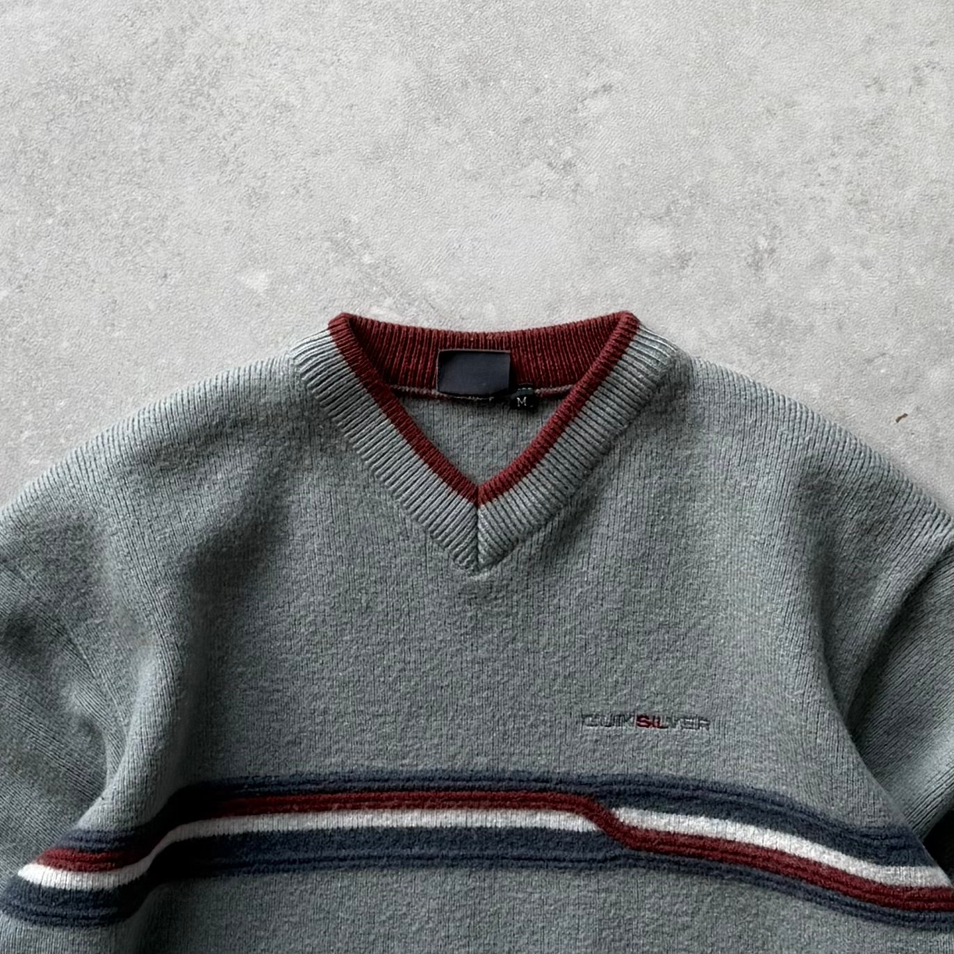 Vintage Quiksilver V-Neck Knit Jumper (S)