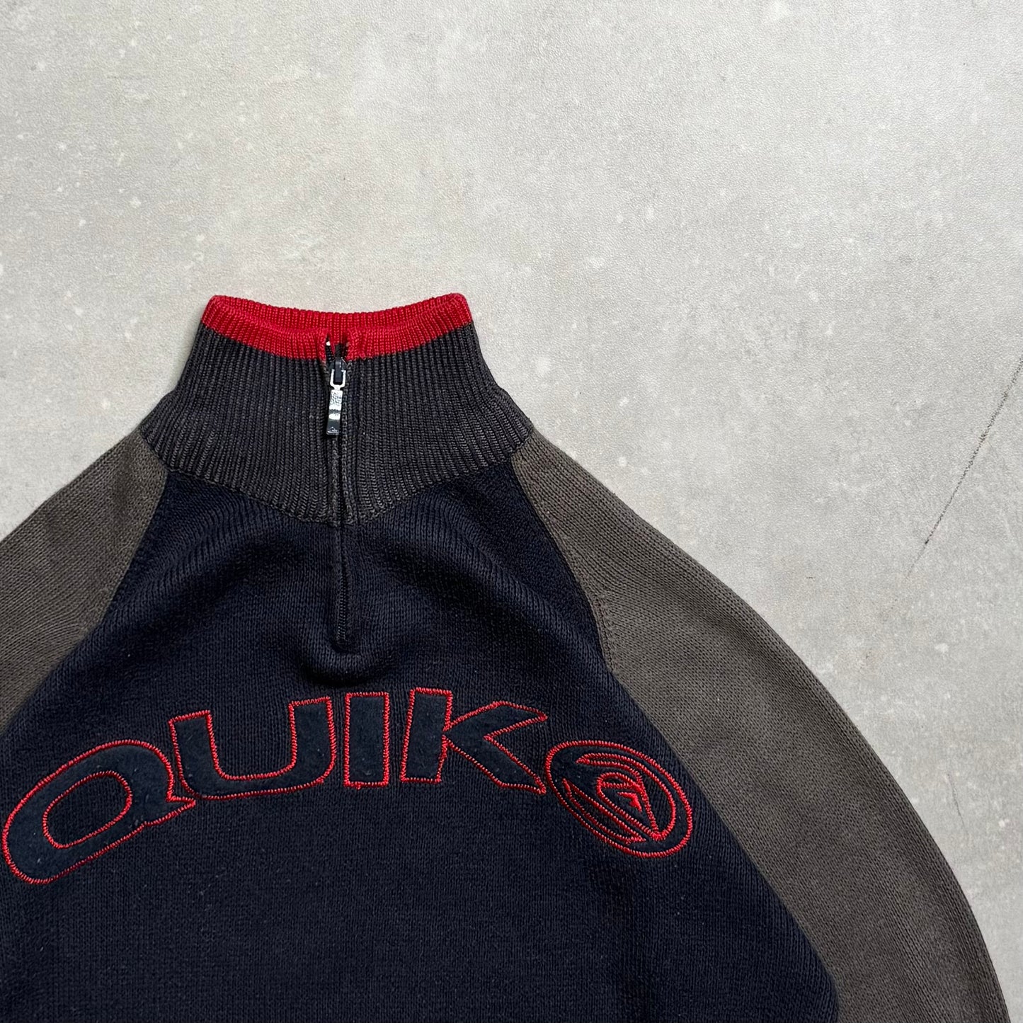 00’s Quiksilver 1/4 Zip Knit Jumper (S)