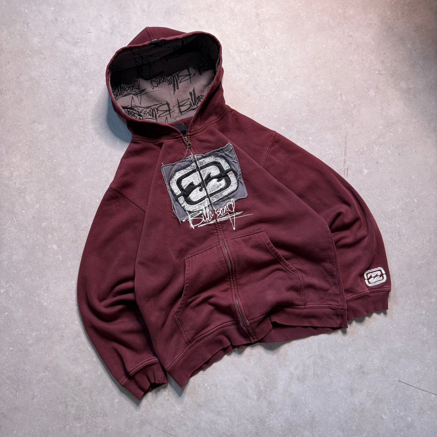 Burgundy Billabong Zip-up Hoodie