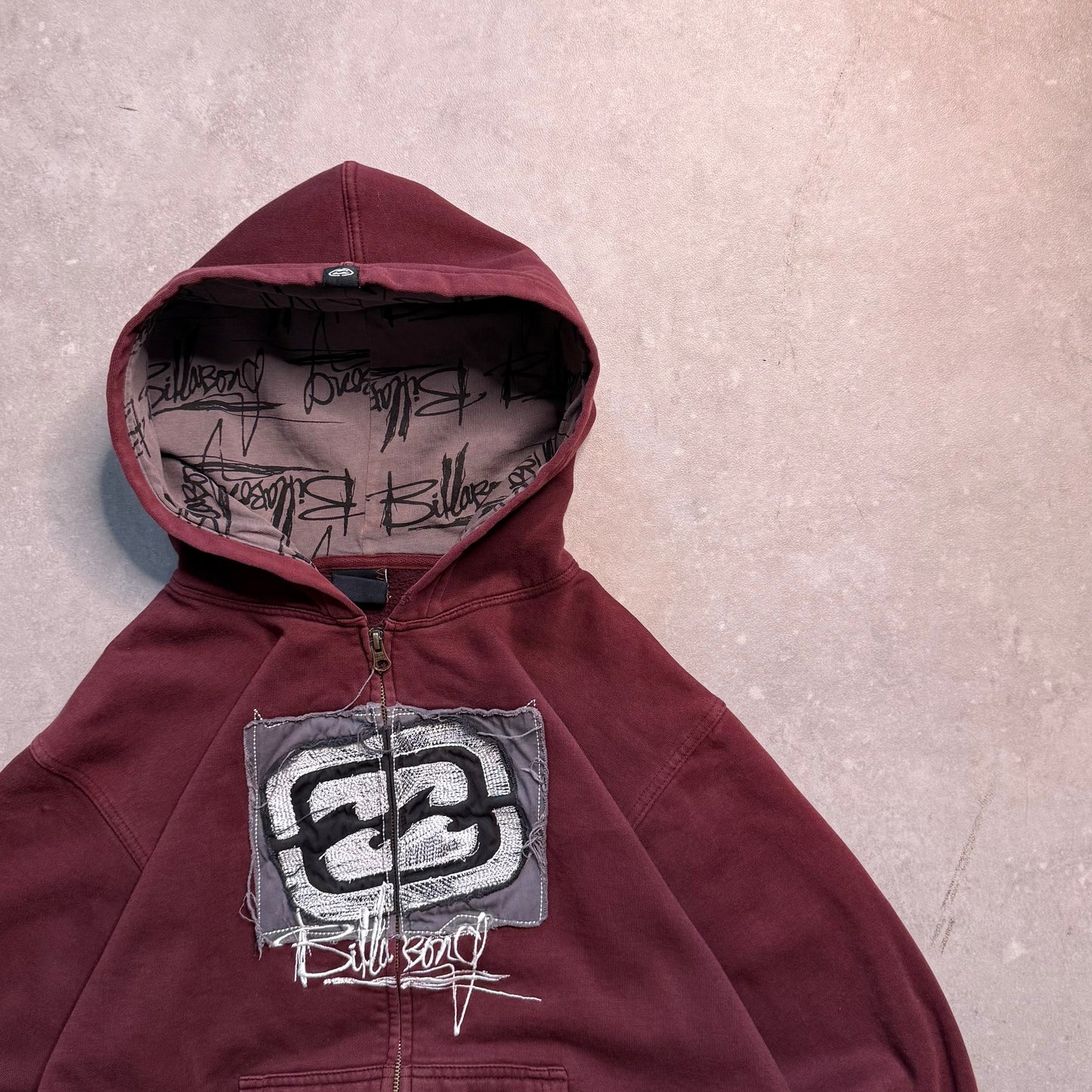 Burgundy Billabong Zip-up Hoodie