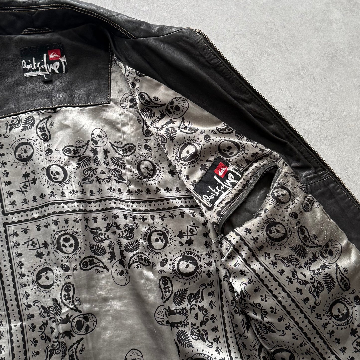 00's Quiksilver Leather Jacket (M)
