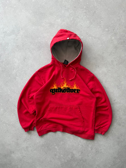Vintage Quiksilver Flame Hoodie (S)