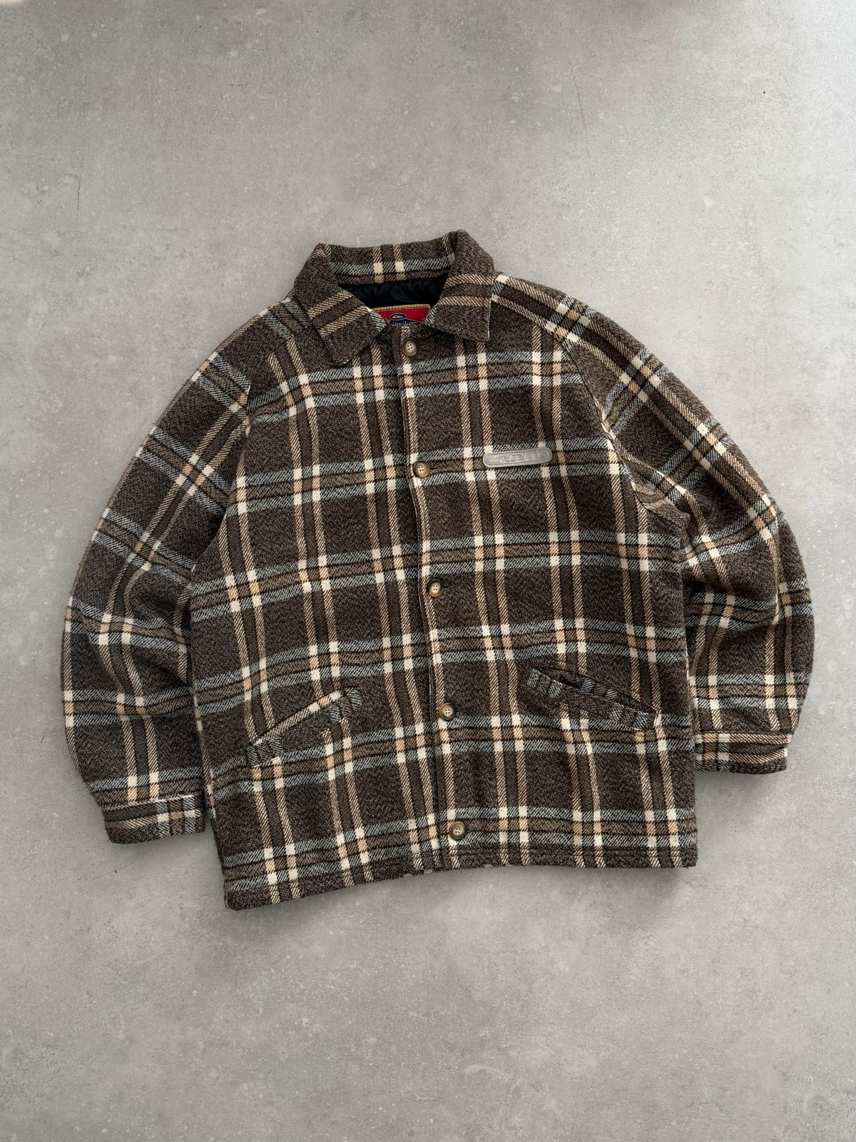 Vintage Quiksilver Plaid Fleece Jacket (L)