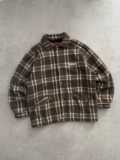 Vintage Quiksilver Plaid Fleece Jacket (L)