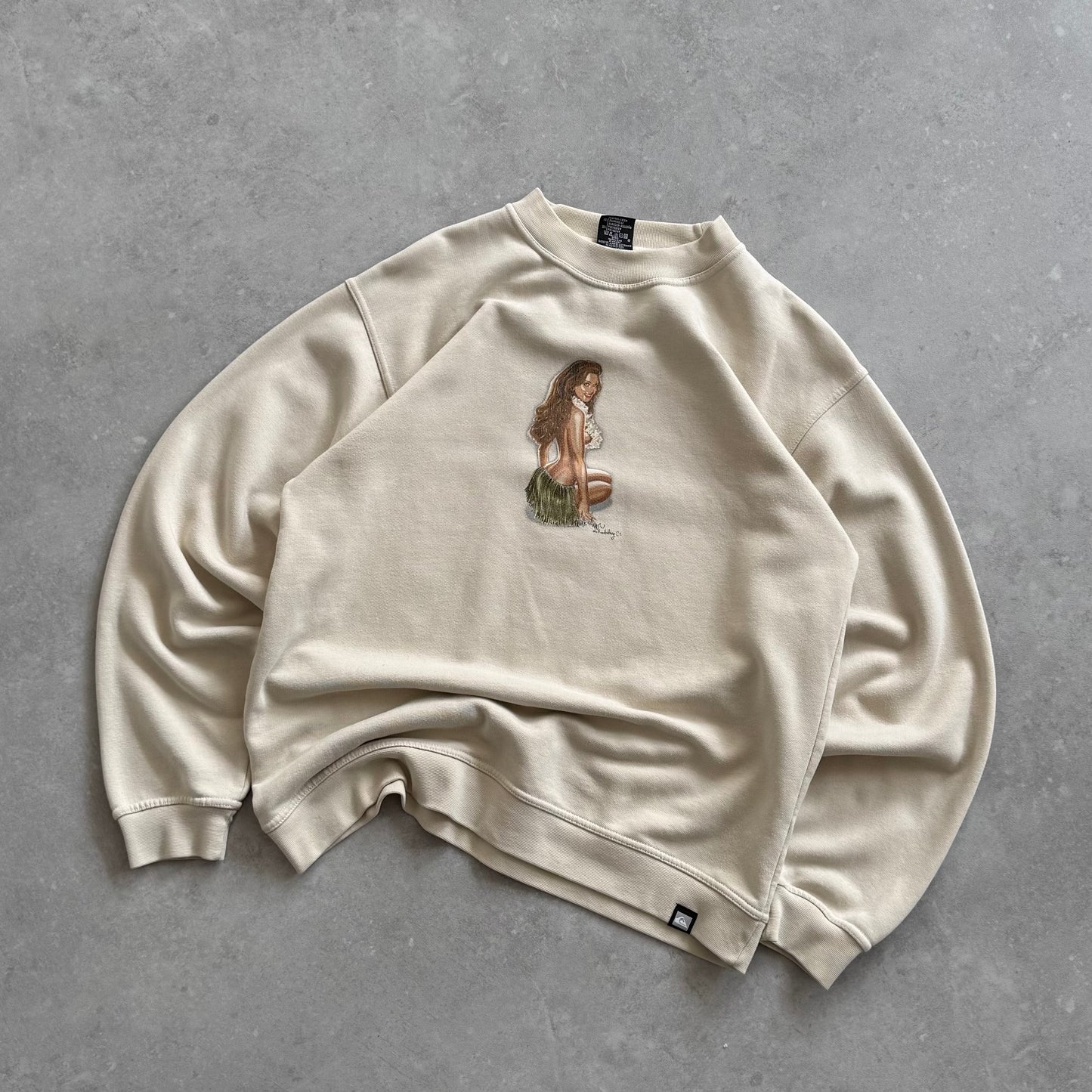 00's Quiksilver Hula Girl Sweatshirt (M)*