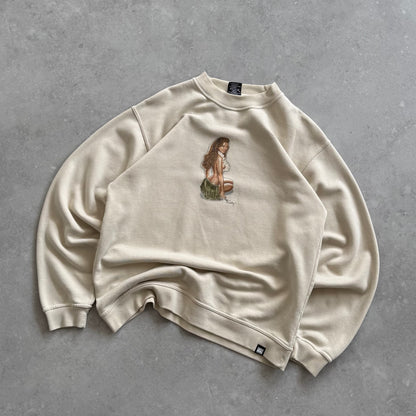 00's Quiksilver Hula Girl Sweatshirt (M)*