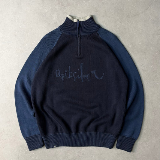 00's Quiksilver 1/4 Zip Knit Jumper (S)