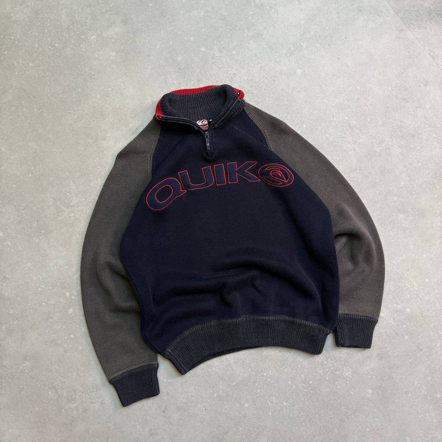 00’s Quiksilver 1/4 zip Knit Jumper (S)