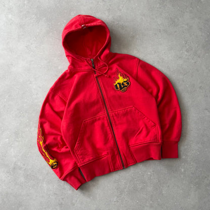 00's Quiksilver Flame Zip-up Hoodie (XS)
