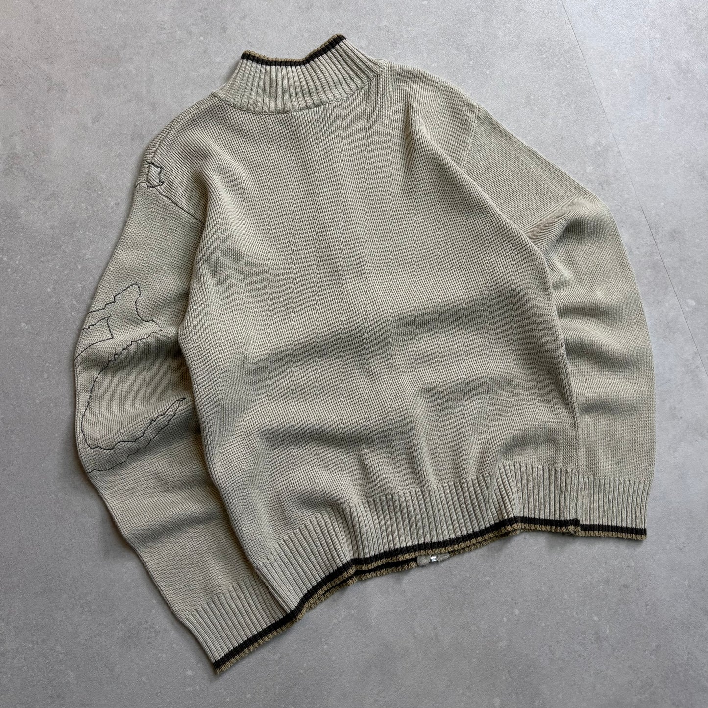 00's Quiksilver Zip-up Knit Jumper (M)