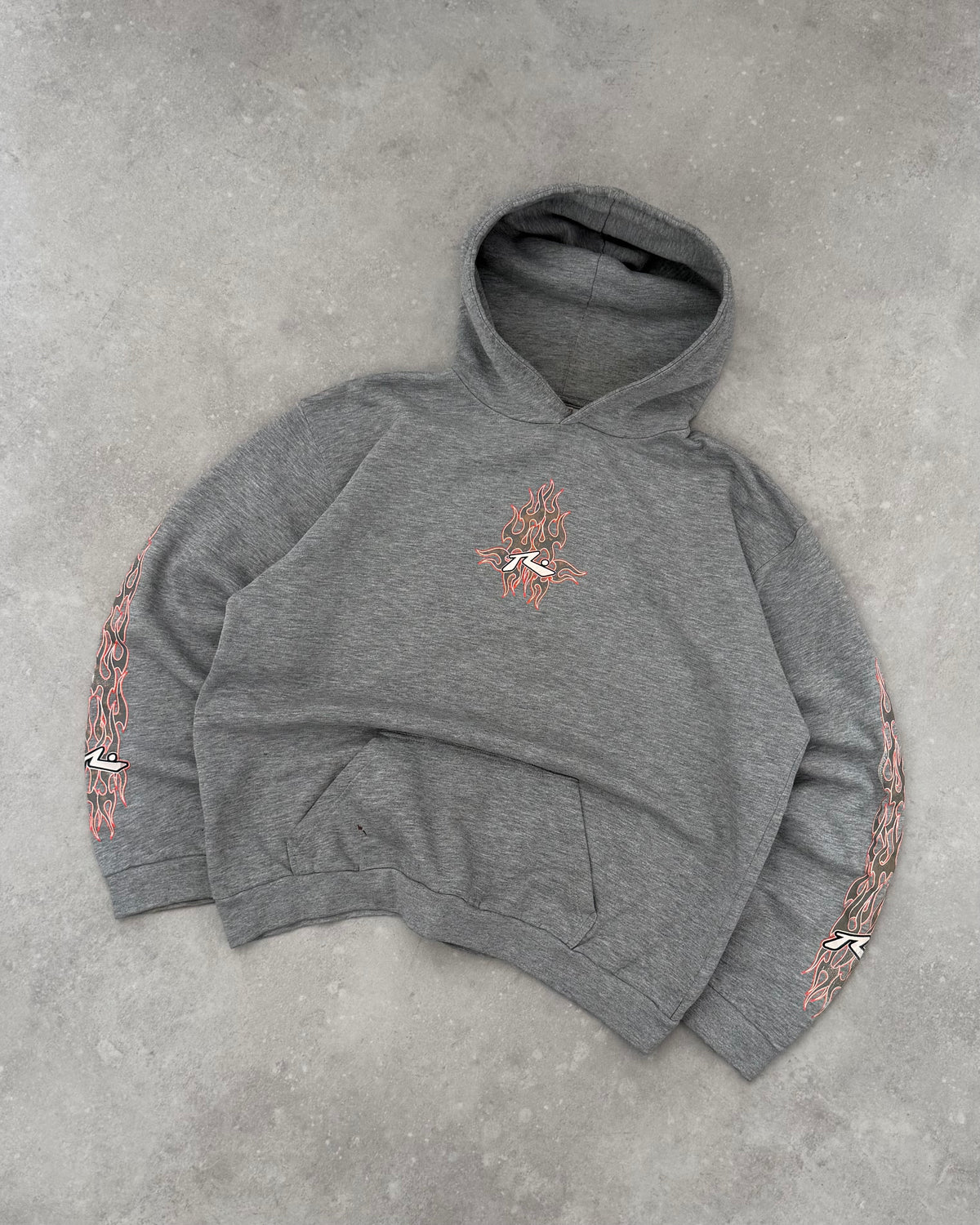 Vintage Rusty Flame Hoodie (L)