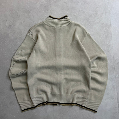00's Quiksilver Zip-up Knit Jumper (M)