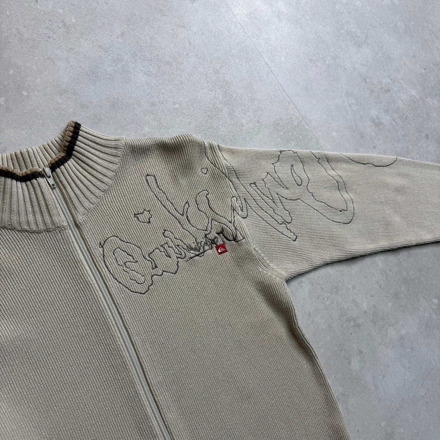 00's Quiksilver Zip-up Knit Jumper (M)