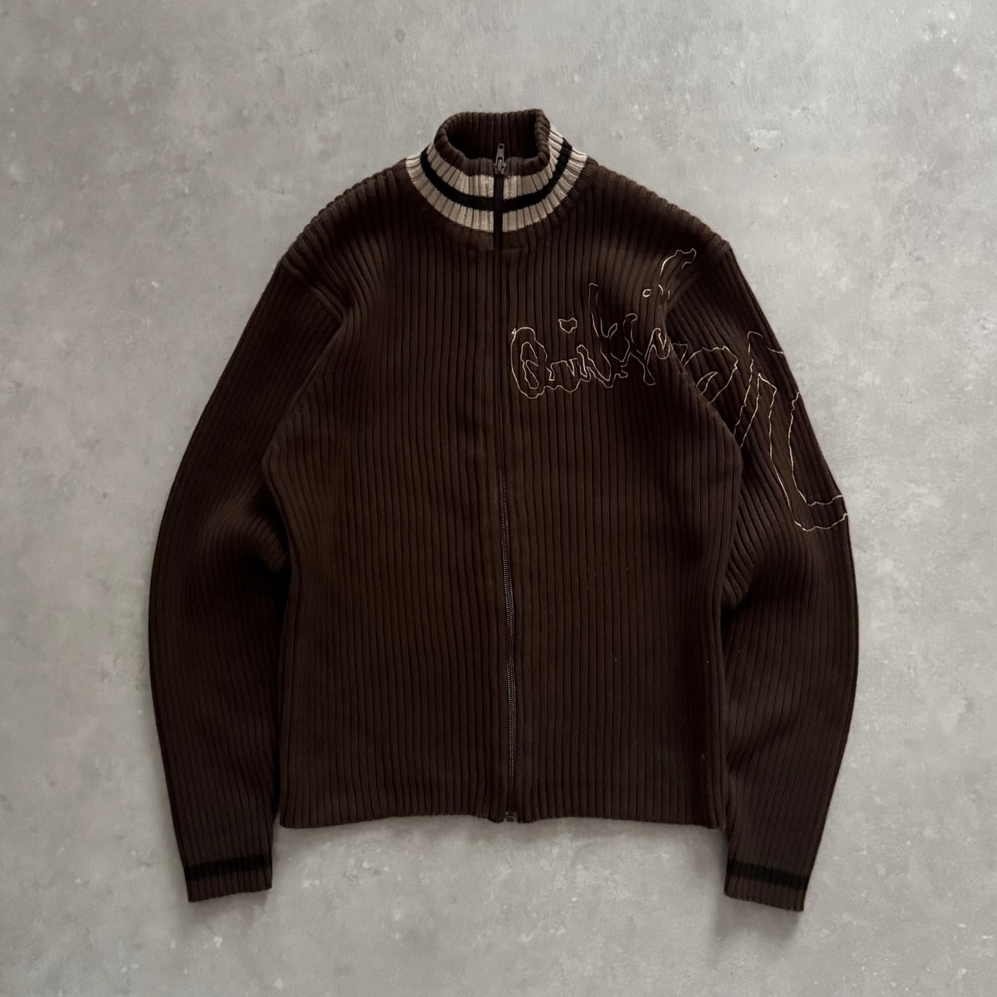 00’s Quiksilver Full Zip Knit Jumper (S)