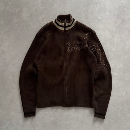00’s Quiksilver Full Zip Knit Jumper (S)