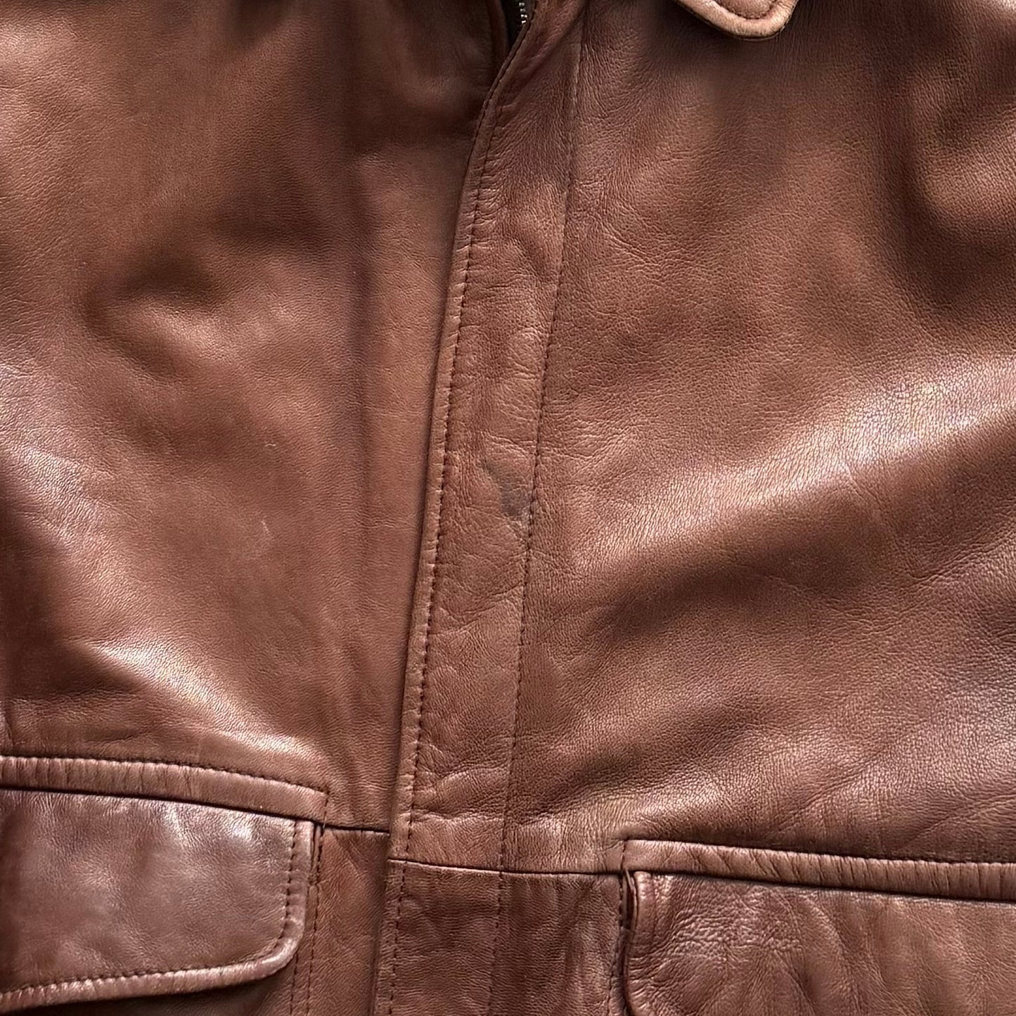 00's Quiksilver  Leather Jacket (L)