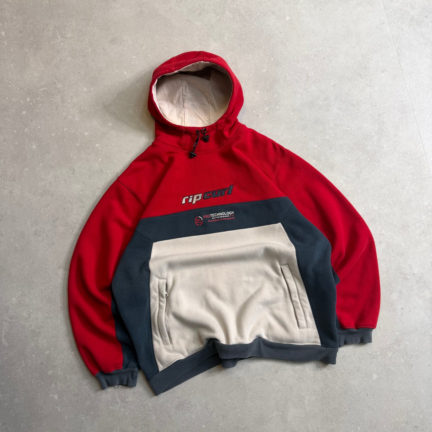 00's Rip Curl Tri-Tone Hoodie (L)