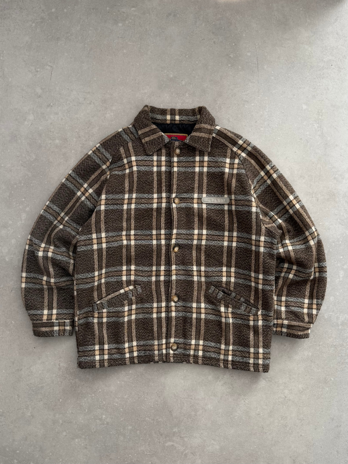 Vintage Quiksilver Plaid Fleece Jacket (L)