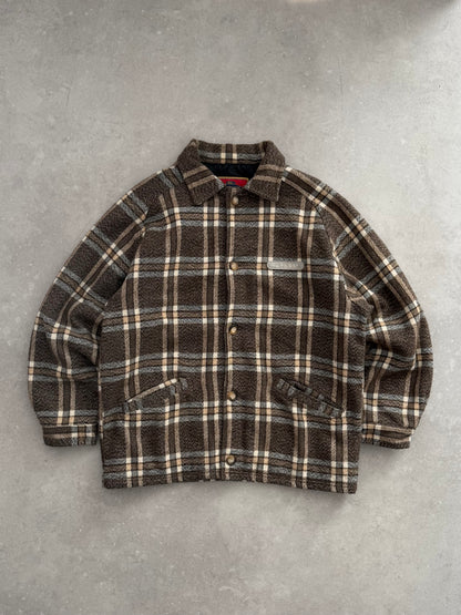 Vintage Quiksilver Plaid Fleece Jacket (L)