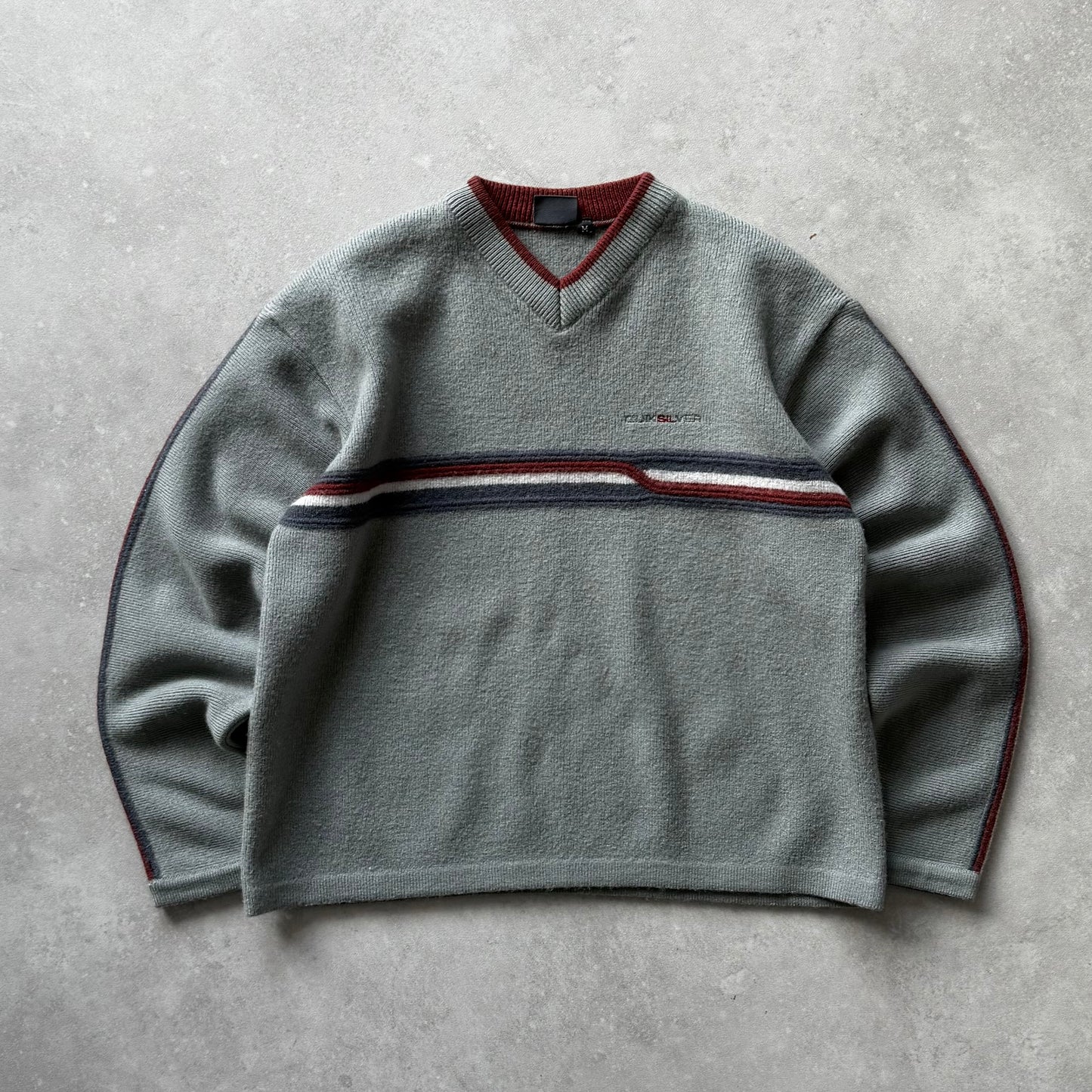 Vintage Quiksilver V-Neck Knit Jumper (S)
