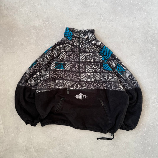 90’s Quiksilver Aztec 1/4 zip Fleece (L)