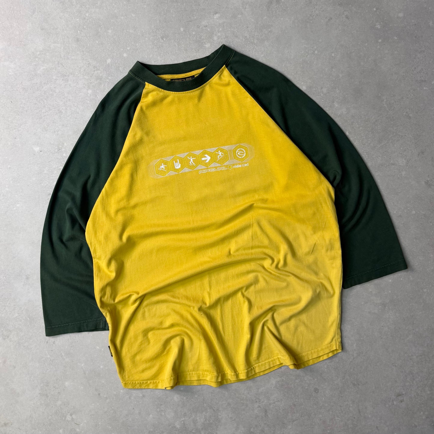 00’s Rip Curl Search Sessions 3/4 Sleeve T-Shirt (L)