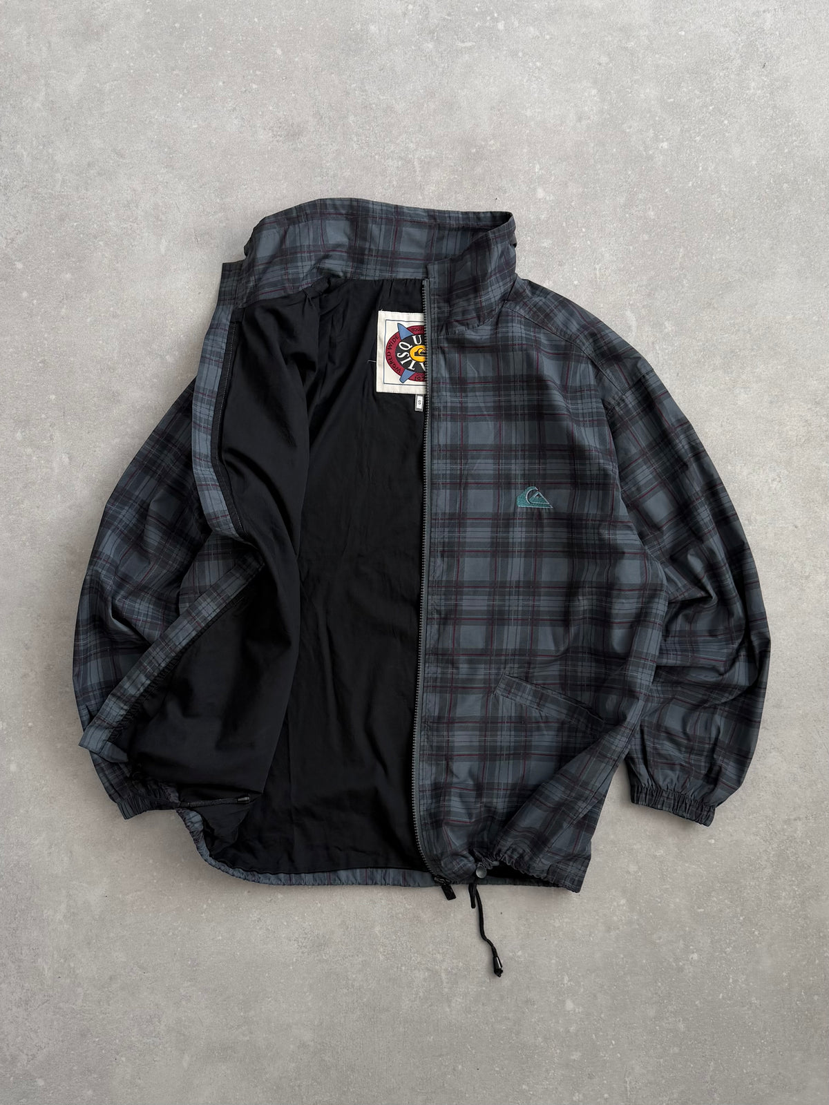 Vintage Quiksilver Plaid Windbreaker (L)