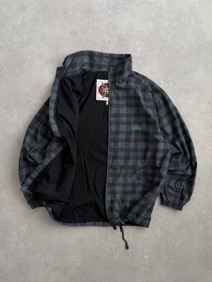 Vintage Quiksilver Plaid Windbreaker (L)