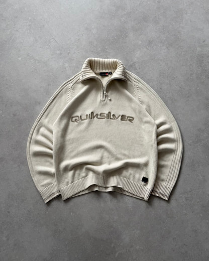 Vintage Quiksilver 1/4 Zip Knit Jumper (L)