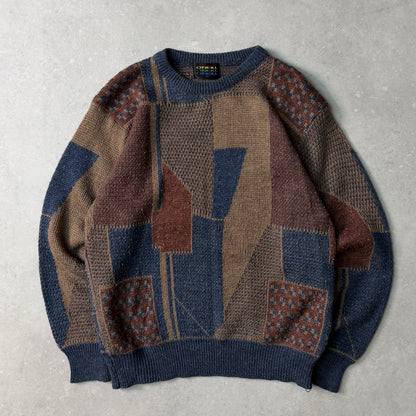 80's O'Neill Patchwork Knit Jumper (S)