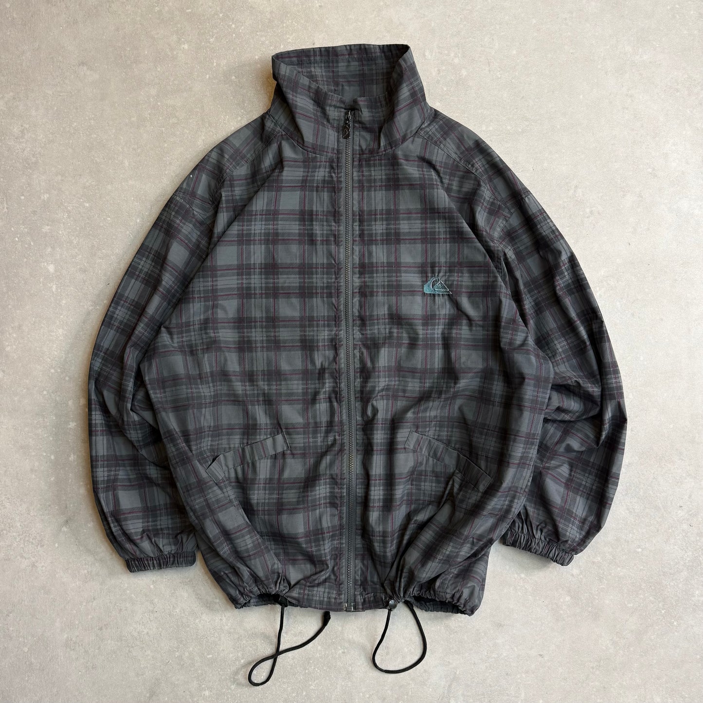 90's Quiksilver Plaid Shell Jacket (L)