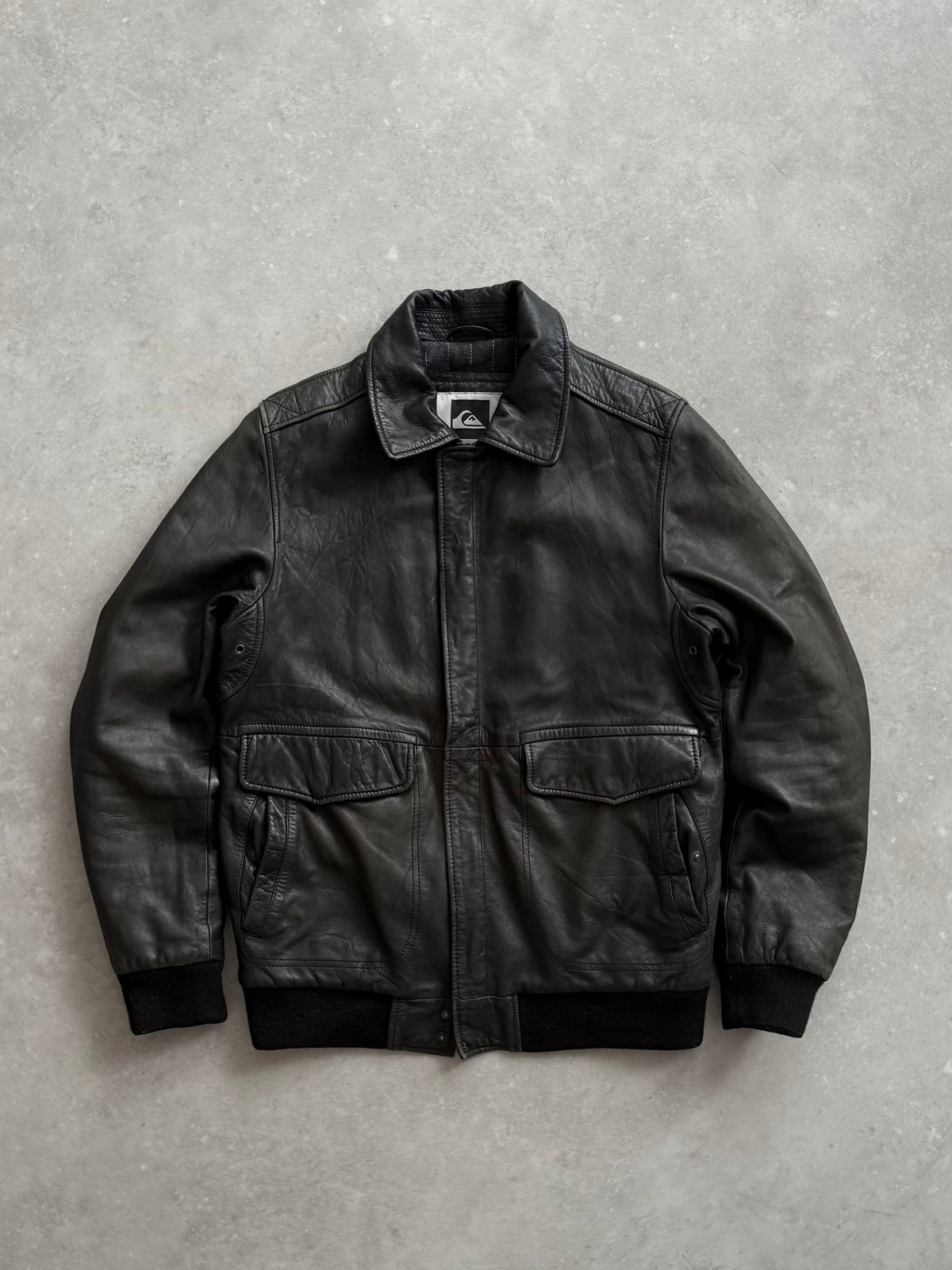 Vintage Quiksilver Leather Jacket (M)