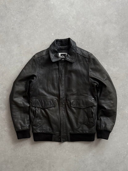 Vintage Quiksilver Leather Jacket (M)