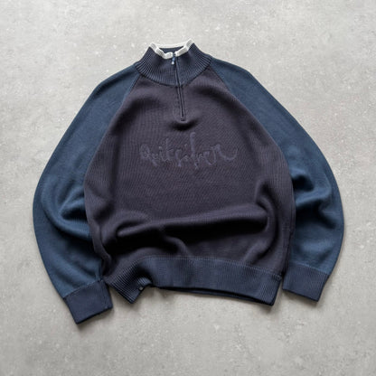 00’s Quiksilver 1/4 Zip Knit Jumper (M)