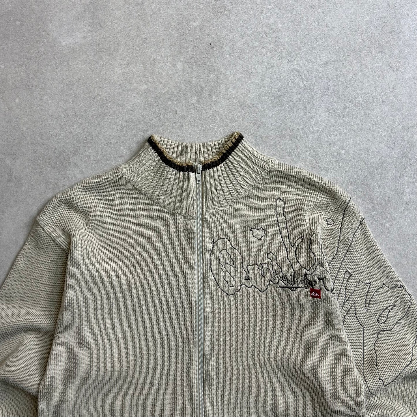 00's Quiksilver Zip-up Knit Jumper (M)