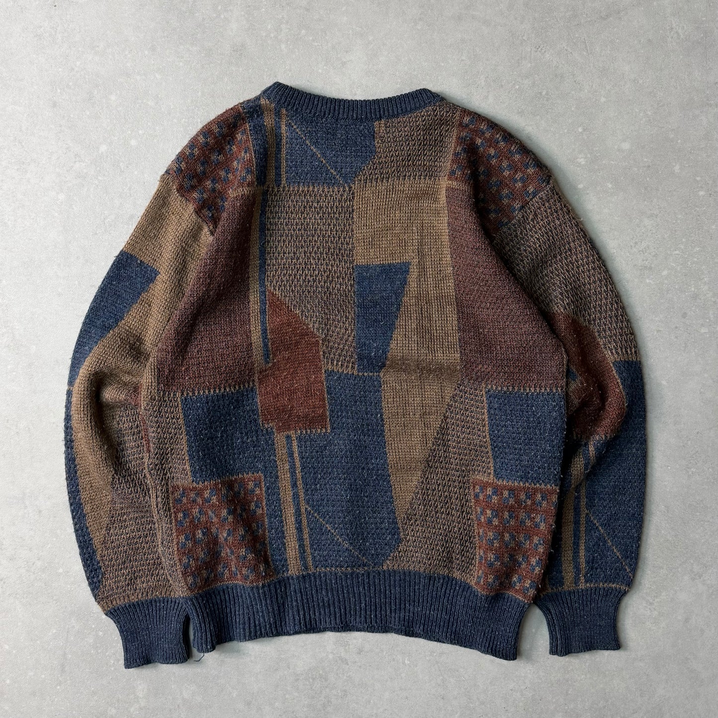 80's O'Neill Patchwork Knit Jumper (S)