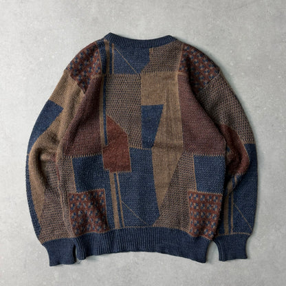 80's O'Neill Patchwork Knit Jumper (S)