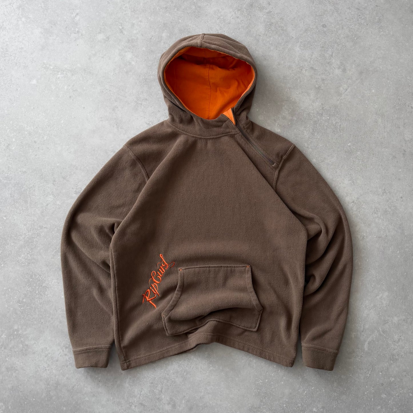 00's Rip Curl Shoulder Zip Fleece Hoodie (M)