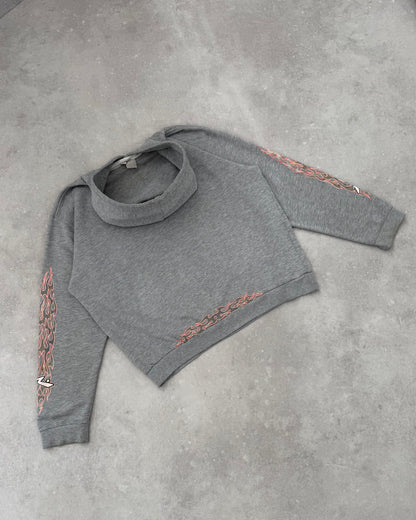 Vintage Rusty Flame Hoodie (L)