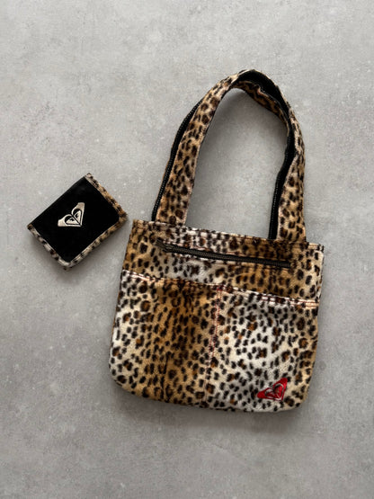 Vintage Roxy 2in1 Leopard Reversible Handbag
