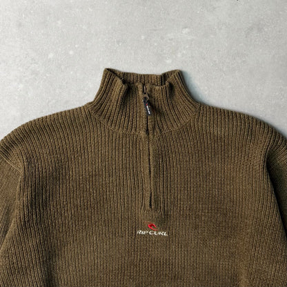 00's Rip Curl 1/4 zip Knit Jumper (M)