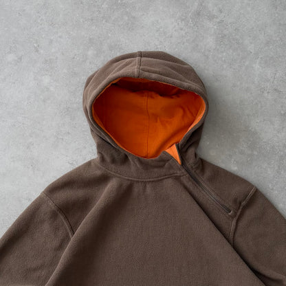 00's Rip Curl Shoulder Zip Fleece Hoodie (M)