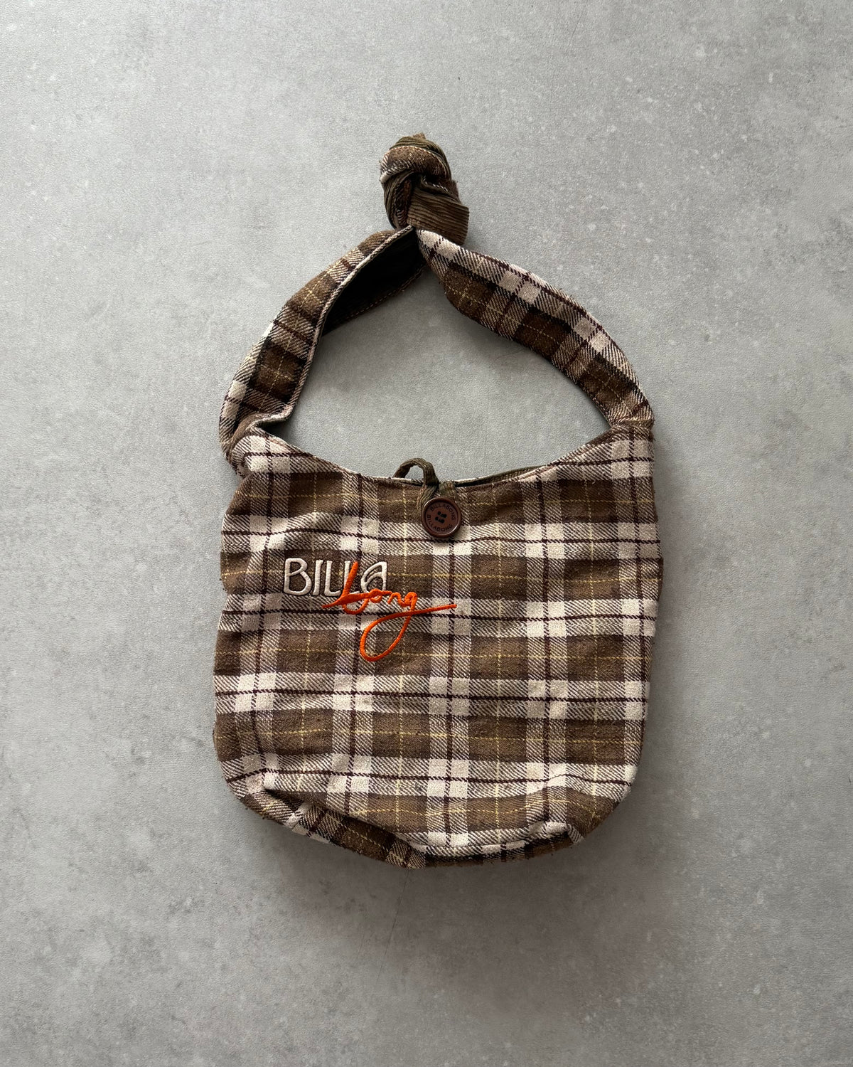Vintage Billabong Plaid Reversible Tote Bag