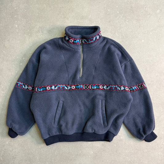 90's Quiksilver Aztec 1/4 zip Fleece (M)